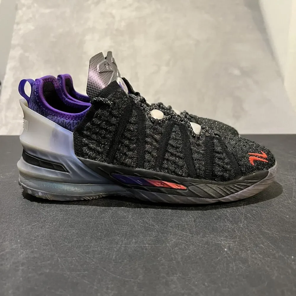 Nike LeBron 18 The Chosen 2 Mbappe Shoes Youth Size 6.5Y Black Purple CT4677-001